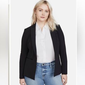 Veronica Beard Black Scuba Blazer size 16